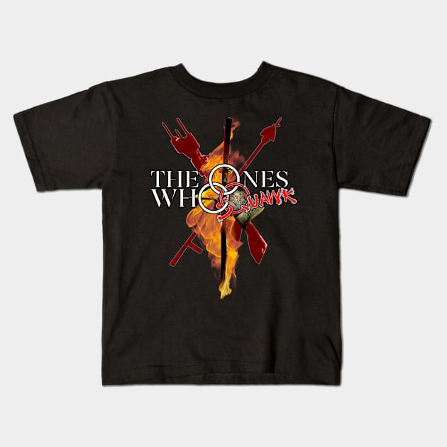 The Ones Who Live ART Kids T-Shirt by SQUAWKING DEAD